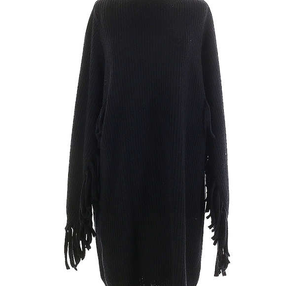 Semicouture Oversized Wool Fringe Sweater Dress - Picture 4 of 5